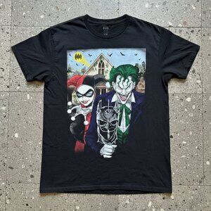 Batman Joker Harley Quinn American Gothic DC Comics Black Graphic Tee